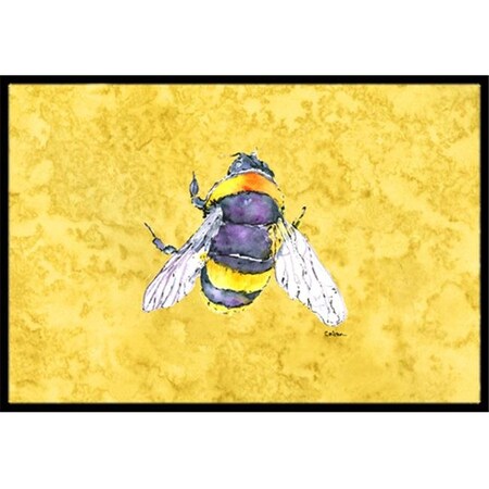 Carolines Treasures Carolines Treasures 8852JMAT 24 x 36 in. Bee On Yellow Indoor Or Outdoor Doormat 8852JMAT